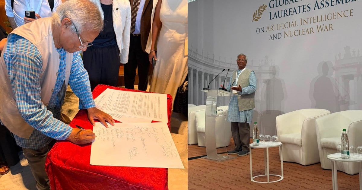 Dr Yunus signs declaration on AI and nuclear risks